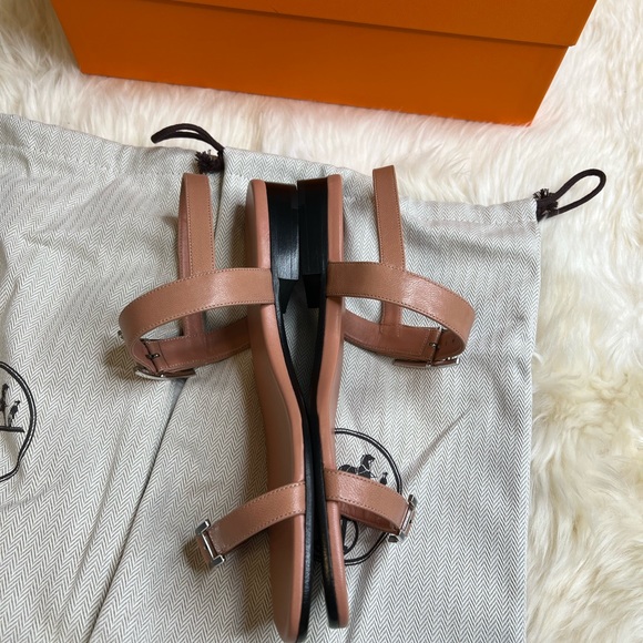 NEW Hermes Cristal Sandals In Rose Aube Size 36 6 Sold Out - Picture 3 of 11
